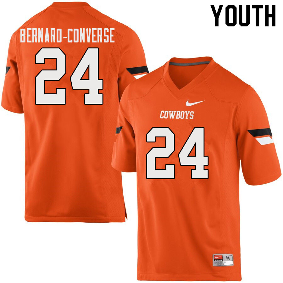 Youth #24 Jarrick Bernard-Converse Oklahoma State Cowboys College Football Jerseys Sale-Orange - Click Image to Close